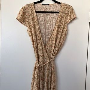 Brandy Melville Floral Print Wrap Dress